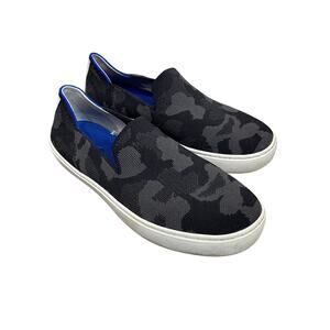 Rothys Slip-On Sneakers Women’s 6.5 Gray Camo Washable Eco Shoes